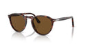 Sunglasses with tortoiseshell frame and brown lenses on a white background