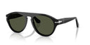 Sunglasses with black frame and dark lenses on a white background