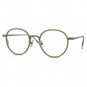 Round eyeglasses with silver frame
