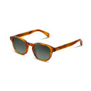 Sunglasses with tortoiseshell frame on a white background