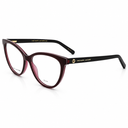 The Marc Jacobs eyeglasses in a dark burgundy and black cat-eye frame, shown on a clean white background.