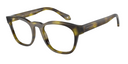 Striped Green eyeglasses on a white background