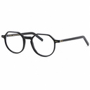 Black eyeglasses on a white background
