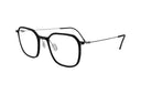 Black eyeglasses on a white background