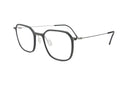 Green eyeglasses on a white background