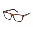 A pair of square-framed eyeglasses with a brown and black tortoiseshell acetate frame, featuring silver metal accents at the hinges and temples, and clear lenses, shown on a plain white background.