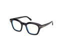 Black eyeglasses on a white background