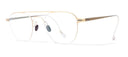 Gold aviator eyeglasses on a white background