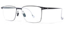 Undostrial Black eyeglasses on a white background
