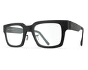 Black oversize eyeglasses on a white background