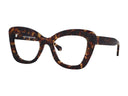 Tortoiseshell cat-eye glasses on a white background