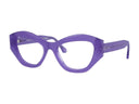 Purple cat-eye eyeglasses on a white background