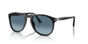 Black sunglasses with gradient lenses on a white background