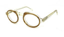SEEOO round drop eyewear - color trutoise and transparent- side photo