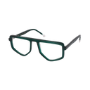 Green aviator eyeglasses on a white background