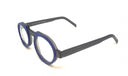 SEEOO round drop eyewear - color blue and black - side photo