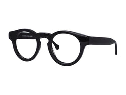 O.Six Bold and round black glasses