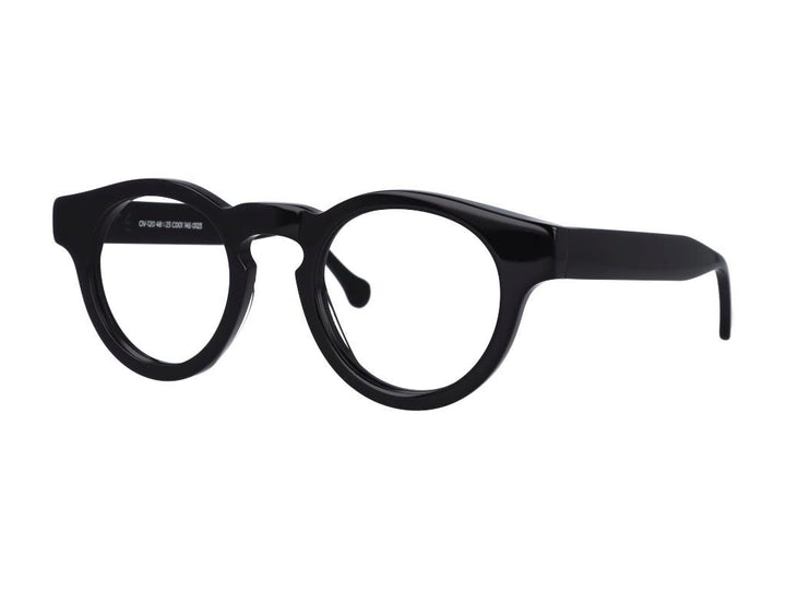 O.Six Bold and round black glasses