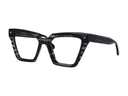 O.Six oversized black and white cateye eyewear