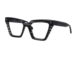 O.Six oversized black and white cateye eyewear