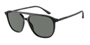 Black sunglasses with dark lenses on a white background