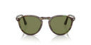 Sunglasses with green lenses and tortoise frame on a white background