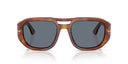 Sunglasses with tortoiseshell frame and dark lenses on a white background