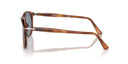 Light havana sunglasses with reflective lenses on a white background