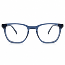 Blue eyeglasses front angle