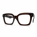Brown eyeglasses on a white background