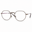 Round eyeglasses with a metallic frame 