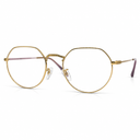 Gold-rimmed eyeglasses 