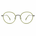 Silver framed round eyeglasses 