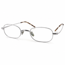 Silver eyeglasses with tortoise accents