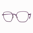 Purple square eyeglasses on a white background