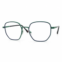 Blue Green eyeglasses on a white background