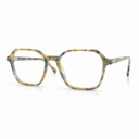 Multicolored eyeglasses on a white background