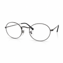 Round black eyeglasses on a white background