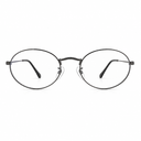Round eyeglasses with black frames on a white background