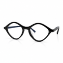 Black eyeglasses on a white background