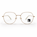 Gold eyeglasses round