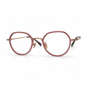 Round eyeglasses with a metallic frame on a white background