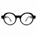Tortoise framed round eyeglasses  on a white background