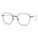 Bronze eyeglasses on a white background
