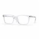 Clear eyeglasses on a white background