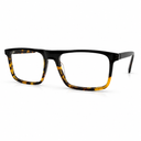 Black and tortoise glasses on a white background