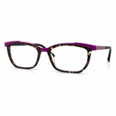 Purple and Tortoise eyeglasses on a white background