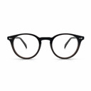 Black round eyeglasses on a white background