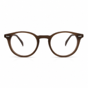 Brown eyeglasses on a white background