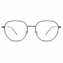 Green eyeglasses on a white background